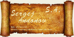 Sergej Andonov vizit kartica